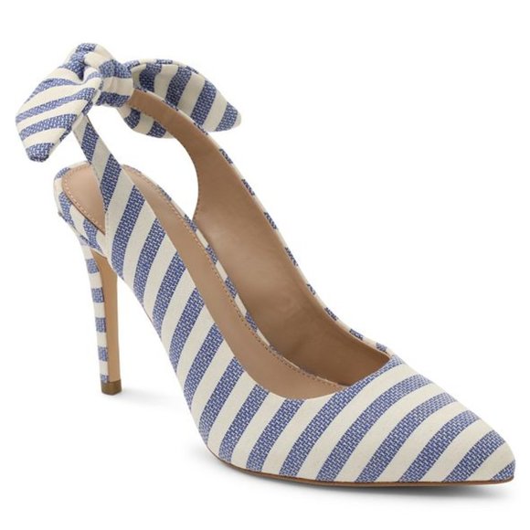 BCBGeneration Shoes - NWT BCBGeneration Striped Bow Stilettos Size 8